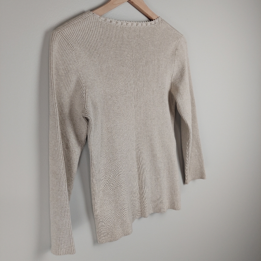 Ralph Lauren Ribbed Neutral Top - Picture 7 of 9